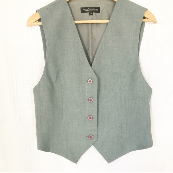 GUESS // Vintage Wool Gray Suit Pant and Vest Set - Picture 4 of 8